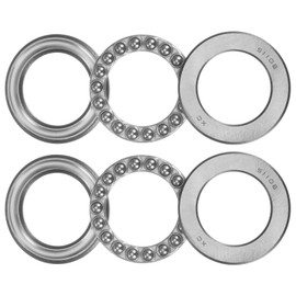 QUARKZMAN 51106 Axial Ball Bearing 30 mm x 46 mm x 11 mm Steel with High Carbon Content and Washers ABEC1 Pack of 2