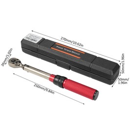 1/4-inch Drive Click Torque Wrench 72-Tooth Dual-Direction Reversible Torque Wrench with Buckle for Bike Moto Car Maintenance  (1.85-22.14ft.lb/2.5-30N.m)