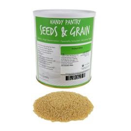 Organic Hulled (Husk Removed) Seeds: 5 Lb - Non-GMO Cereal Grain - Make Millet Beer, Grind Millet Flour, Cereal, Bird Seed, Emergency Food Storage
