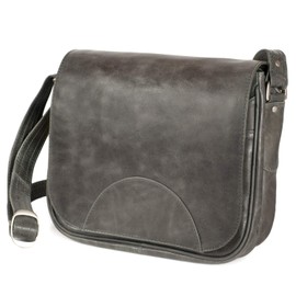 Hamosons 577 Ladies Retro Genuine Leather Handbag Medium Shoulder Bag Hamosons 577 Grey