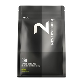 Neversecond C30 Sports Drink, High-Performance Electrolyte Hydration & Carbohydrates, Never2 Sports Drink for Triathlons, Cycling, & Marathons – Citrus - (640g, 20 Serving-Count)