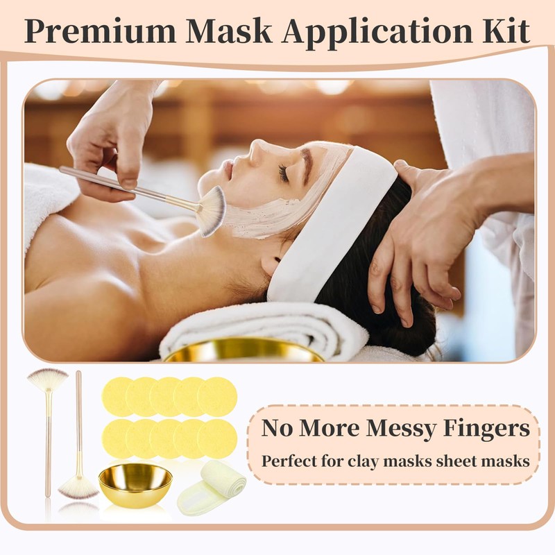 Face Mask Brush, Face Mask Applicator & Mixing Bowl Set