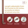Haute Decor Adapt Adjustable Length Door Wreath Hanger with Interchangeable