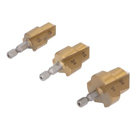 3 Pcs Set PPR Lifting Drill Bit, 1/4 Inch Hex Shank Water Pipe Expansion Drill Puncher Hole Opener Expander for PPR Plastic Products Hole Opening, 15-19mm, 18x24mm, 24-31mm