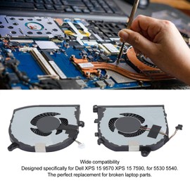 Generic Laptop CPU GPU Cooling Fan Quiet Replacement Fan for XPS 9570 7590 5530 5540 with 4 Pin Connector for XPS Series, Genericpzgq0o65w9