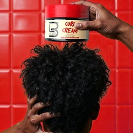 Crema hidratante para rizos de nivel 3, con aceite de coco y jojoba para cabello rizado y rizado, bloquea la humedad y el brillo