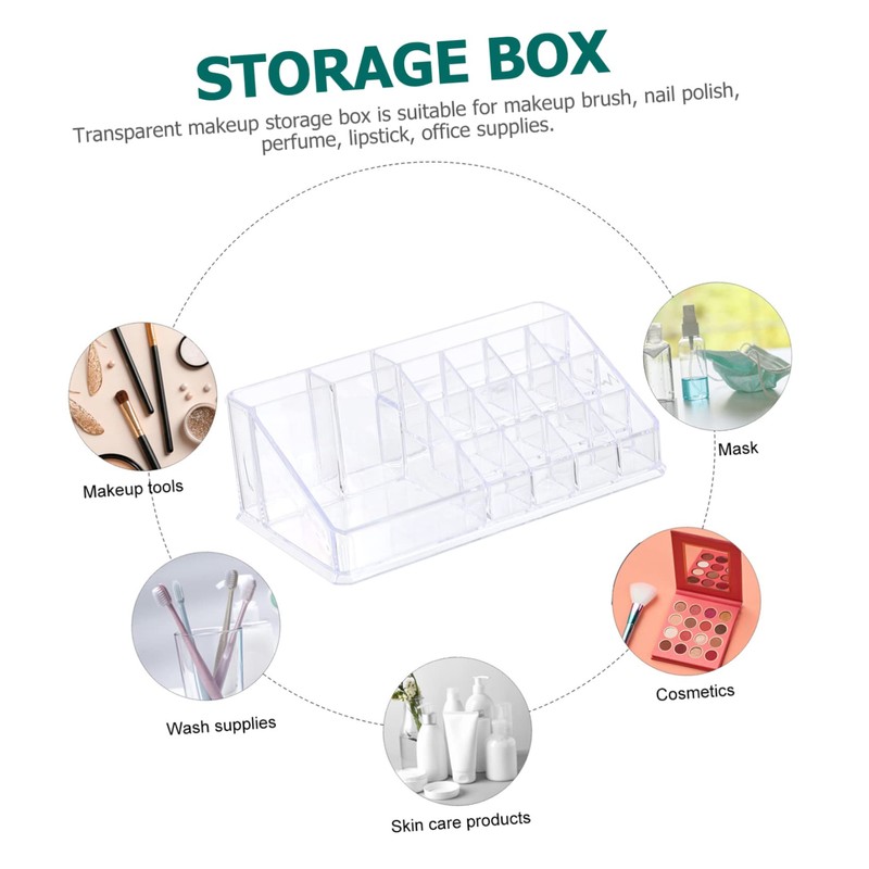 WOONEKY Plastic Makeup Box Desk Organizer Cosmetic Storage Drawer Organiser