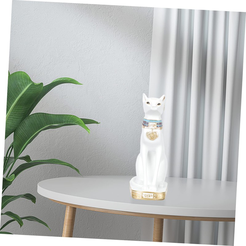 Ciieeo Lifelike Decorative Cat Figurine Small Egypt Cat Model for