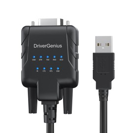 DriverGenius USB232A-E-A | USB to Serial/RS232 (DB9) Adapter – A Reliable Tool for PLC Programming, Robot Control, Data Acquisition, and Embedded System Development 【2pcs/Package】