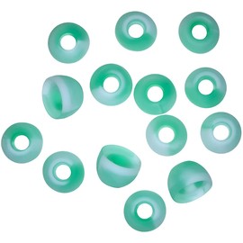 Xcessor 7 Paar (Satz Mit 14 Stück) Hochwertige Gummi Silikon Ohrpolster Ohrstöpsel Für In-Ear Ohrhörer. Kompatibel Mit Den Meisten In-Ohr Markenkopfhörern. Größe: L (Groß). Smaragdgrün