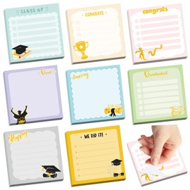600Pcs Graduation Sticky Notes, Self-Adhesive Class of 2025 Congrats Grad Note Pads Graduation Memo Notes Graduates Notepads for Home Office School 2025 Grad Party Supplies