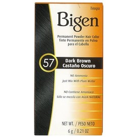 Bigen Permanent Powder Hair Color 57 Dark Brown 1 ea (Pack of 4)