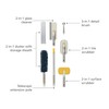 Joseph Joseph CleanTech 6-Piece Cleaning Set with Extension Handle, Includes: