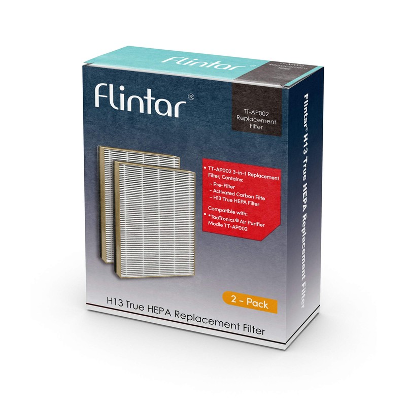 Flintar TT-AP002 H13 True HEPA Replacement Filter, Compatible with TaoTronics