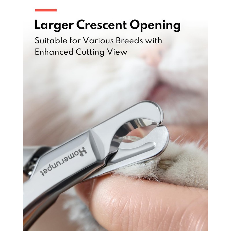 HomeRunPet Cat Nail Clippers Martensite Steel, Safe & Solid Professional