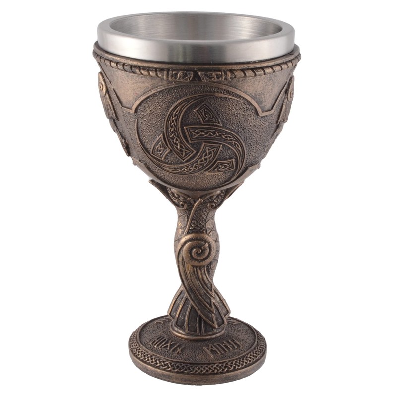 VOGLER Joh. Vogler GmbH Bronzed Viking Goblet Hugin and Munin