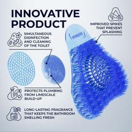 Urinal Screen Deodorizer 24 Pack - Urinal Cakes Fresh 3D Wave Anti-Splash Odor Protection Mats for Toilets in Bathroom Office Stadiums Schools - Includes Free Gloves, 8pcs Blue, Yellow, Orange