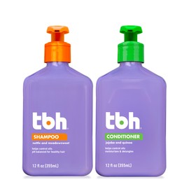 TBH Kids & Teen Shampoo and Conditioner Set – Sulfate & Paraben Free, Lightweight & Hydrating Hair Care for All Hair Types – 2-Pack, 12 oz Each