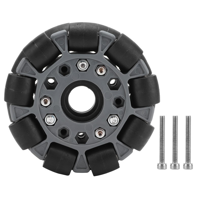 100mm Durable Nylon Rubber Bearing Rollers Omni Wheels for Robot