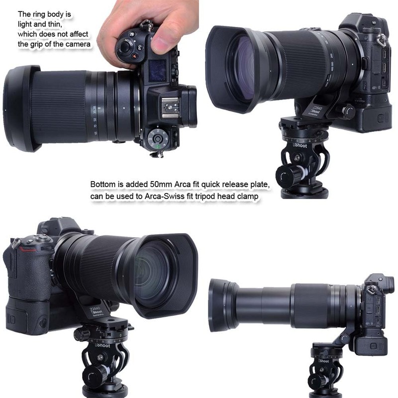 iShoot Tripod Mount Ring Lens Collar Compatible with Nikon Nikkor