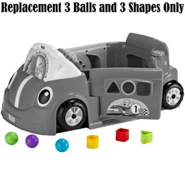 Replacement Parts for Fisher-Price Laugh and Learn Smart Stages Crawl Around Car - DJD09~3 Balls and 3 Shapes ~ Also Works with Models CJM93 and Y7749