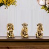Leekung 3 Wise Monkeys Statue for Home Decor Accents,Hear no