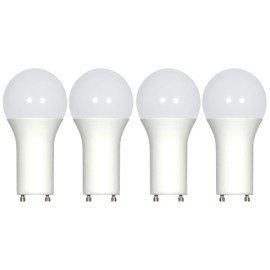 (4 Pack) LED GU24 A19 Light Bulbs 100 Watt Equivalent, 15W Dimmable Lights for Home with Twist & Lock Base, Replacing CFL GU24 Ceiling Light, Omni 220 Degree Beam Angle, 1600 Lumen