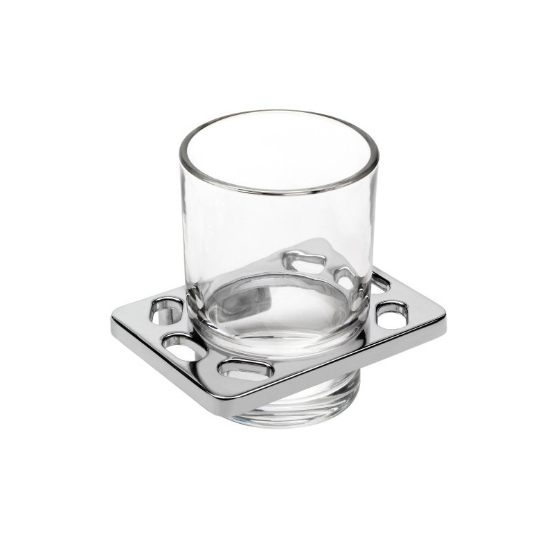Croydex QM731841 Sutton Wall Mounted Tumbler & Holder with Zinc
