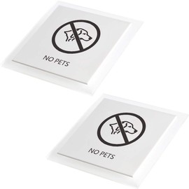 Highawk Pet Prohibited, Dogs, Cats, Pets Not Allowed, Guide Board, Caution Sign, Store, Sticker, Sign Plate, Acrylic, Sign, Wall Sticker, Restaurant, Waterproof, 2 Sheets (NO PETS · 7.1 x 7.1 inches