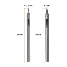 HARFINGTON 2Pcs Leather Hole Punch Set 0.5mm/1mm Alloy Steel Hollow Round Hole Punch Set Leather Hole Punch Cutter for Belts, Watch Band, Paper, Plastic, Leather Crafting