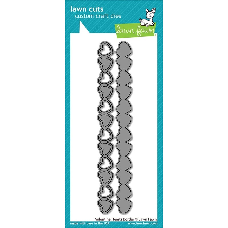 Lawn Cuts Custom Craft Die-Valentine Hearts Border