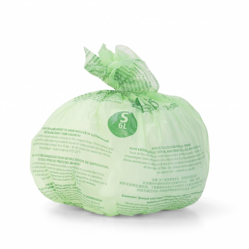 Brabantia PerfectFit Bags S Sacchetti per Spazzatura Compostabili, 6L, Verde,