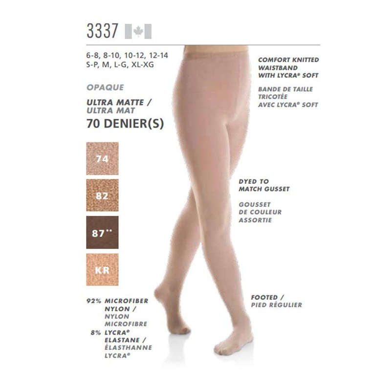 Mondor 3337 Light Tan Footed Evolution Figure Skating Tights M