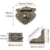 SDTC Tech Antique Engraved Latch Hasp Hinges and Box Corner