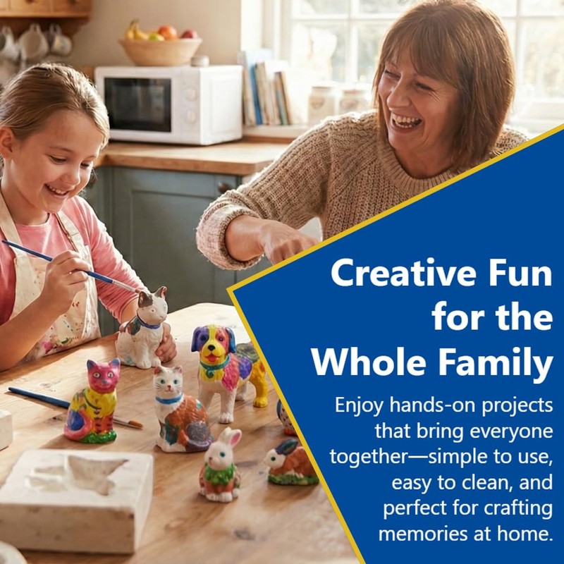 Perfect Cast Mold Casting Powder, Fast-Curing, Non-Toxic, Water-Based Material for