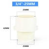 ERGAOBOY 10pcs 3/4" BSP Male Thread to 25MM White PVC