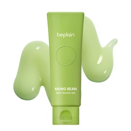 beplain Mung Bean Milk Peeling Gel (4.05fl.oz/120ml) | Fragrance-Free | Gentle Cleanser and Exfoliator with Mung Bean Extract and 4 Types of Peeling Polymers | Remove Dead Skin Cells | Korean Skincare