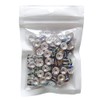 RUBYCA 100pcs Round Rondelle Spacer Charm Bead 4mm Silver Tone