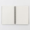 Muji NAA37A8A High Quality Paper, Double Ring Notebook, With Rubber