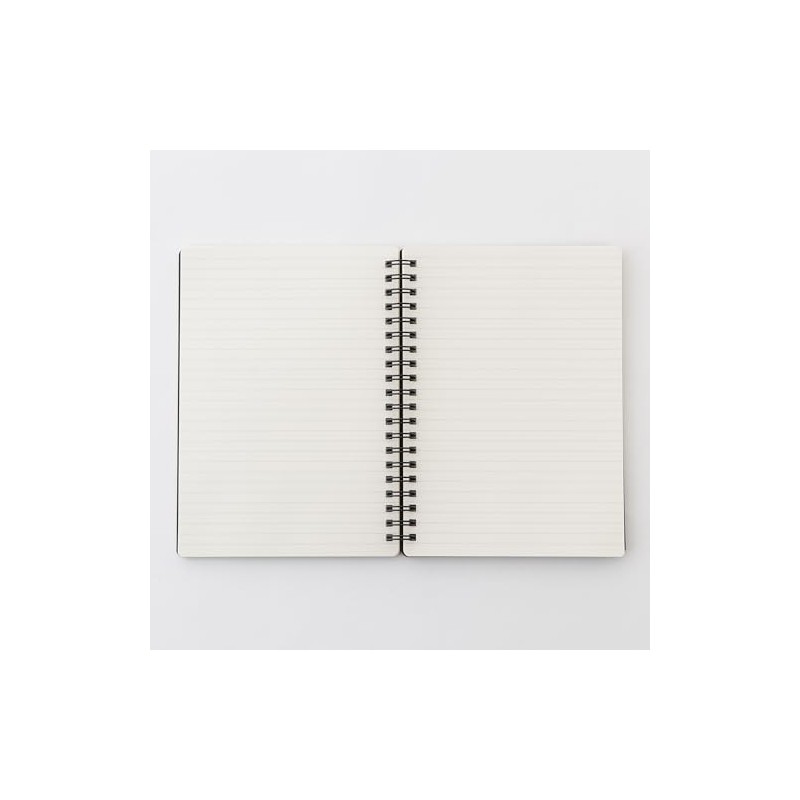Muji NAA37A8A High Quality Paper, Double Ring Notebook, With Rubber