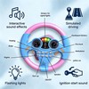 Steering Wheel Model, Suction Cup Prop for Car Travel, Blue-Pink