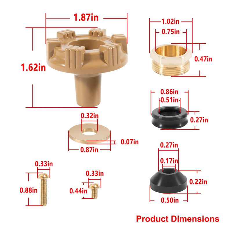yourour RK-14MH Repair Kit Metal Handle,Outside Faucet,Compatible with Woodford Model