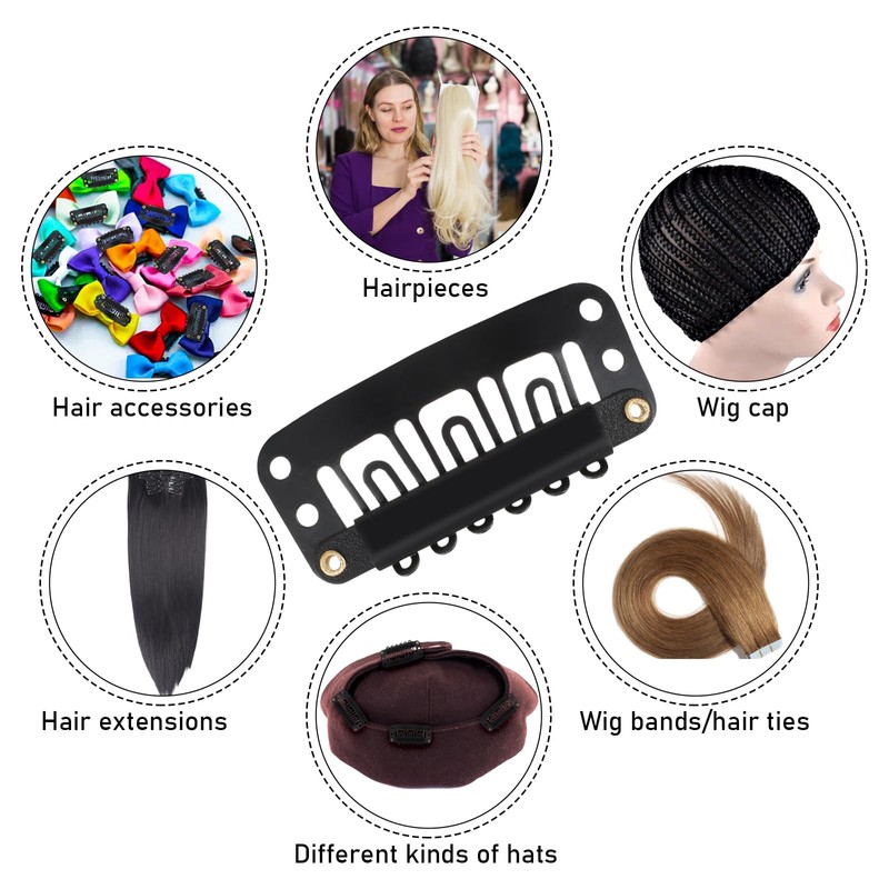 30 Pcs Small Wig Clips for Hair Extensions, U Shape