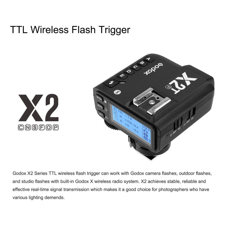 Godox X2T-P TTL Wireless Flash Trigger for Pentax, Support 1/8000s