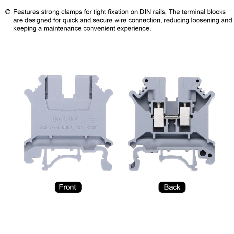 sourcing map Terminal Blocks 5 Pack USLKG5N Rail Mount Fuse
