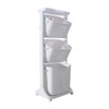 Laundry Basket, 3 Tiers Storage Basket Plastic Clothes Hamper Movable