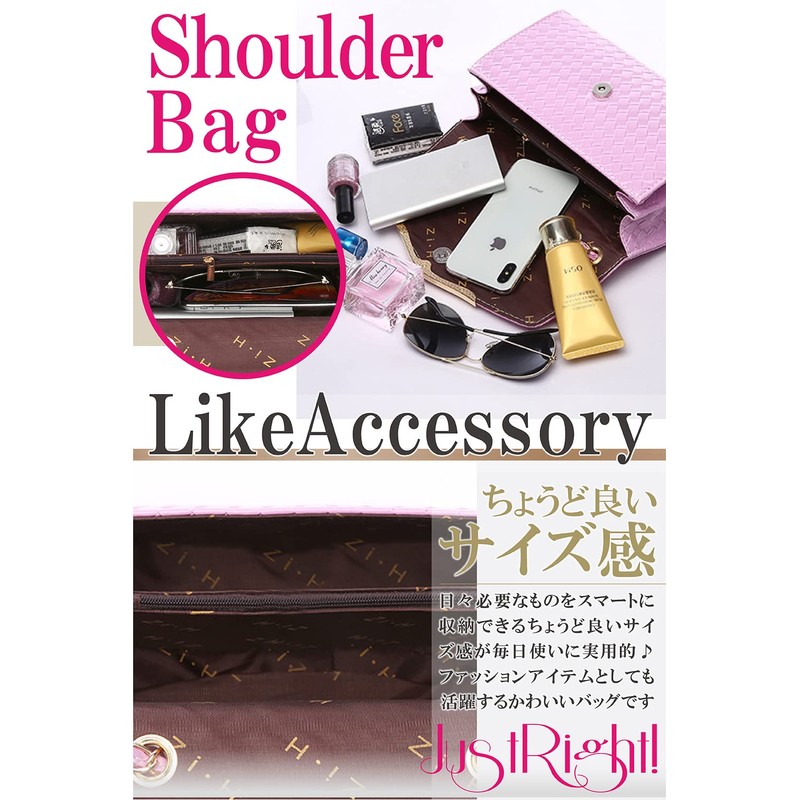 T.Y.ryanryan Women's Shoulder Bag, Cross-body Shaped, Smaller, Mini Bag, Chain,