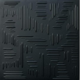 A La Maison Ceilings R60 Country Wheat Foam Glue-up Ceiling Tile (129.6 sq. ft./Case), Pack of 48, Black Matte