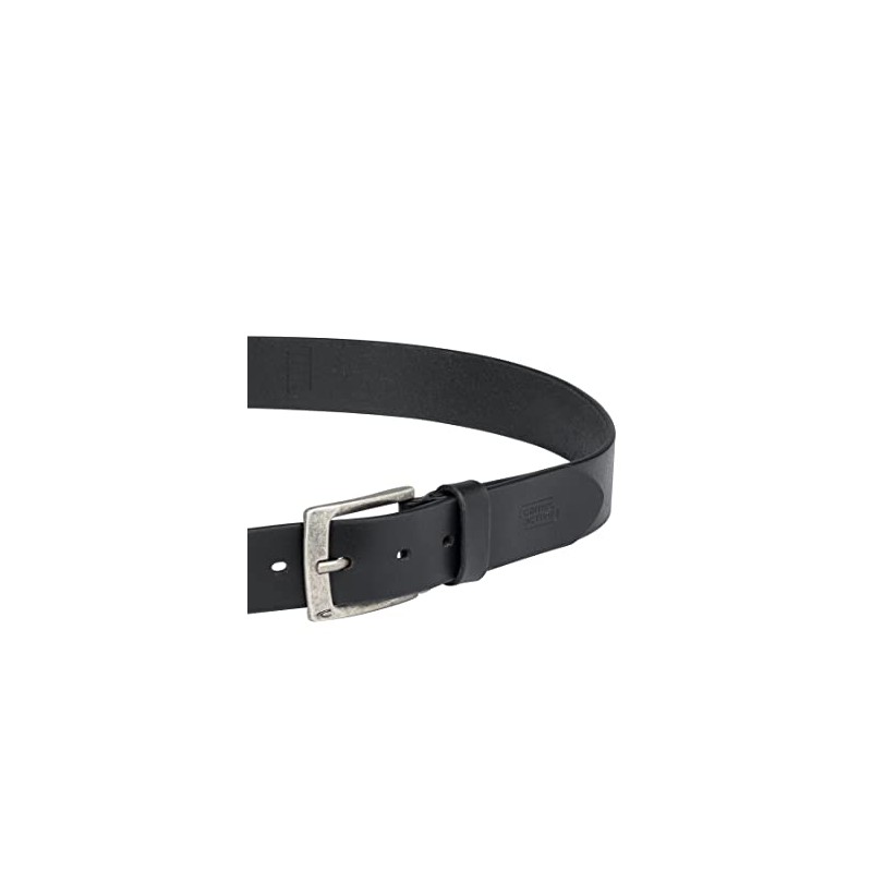 camel active Men's Basic Leather Belt, black