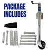 Jeremywell 1500lbs Trailer Jack with Double Wheel Dual 6-Inch, for